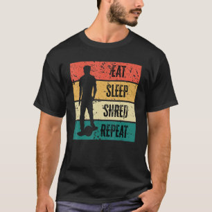 T-shirt Mangez Sleep Shred Repeat Float One Wheel Electric