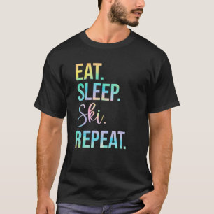 T-shirt Mangez Sleep Ski Répéter Ski Vacation Skier Ski Li