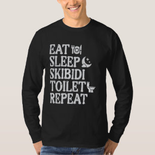 T-shirt Mangez Sleep Skibidi Répéter Funny Toilet Rizz Mèm
