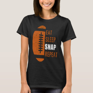 T-shirt Mangez Sleep Snap Répéter Football Hommes Femmes E