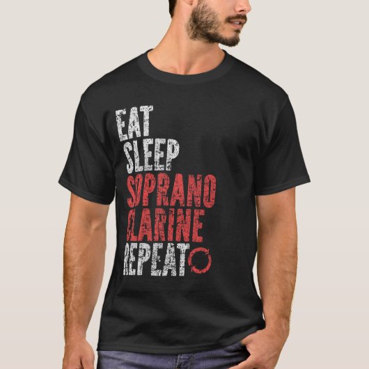 T-shirt Mangez Sleep Soprano clarine Répéter (Devant)