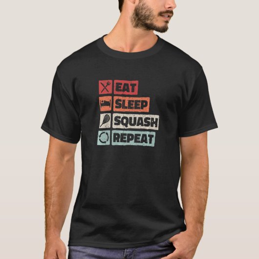 T-shirt Mangez Sleep Squash Répéter Cool Squash Squash 2 (Devant)