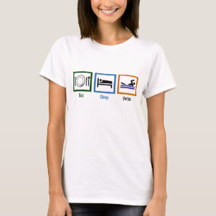 T-shirt Mangez Sleep Swim Drôle Femmes