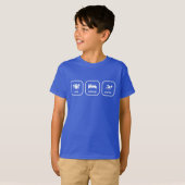 T-shirt Mangez Sleep Swim Répéter (Devant entier)