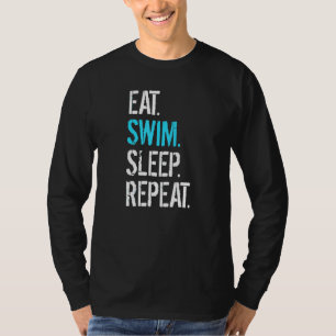 T-shirt Mangez Sleep Swim Répétez nager