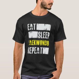 T-shirt Mangez Sleep Taekwondo Repeat - Funny TKD Martial