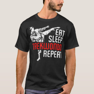 T-shirt Mangez Sleep Taekwondo Répéter Taekwondo 3