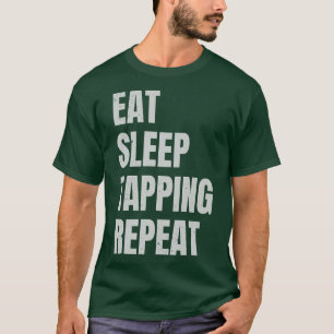T-shirt Mangez Sleep Tapping Répétez Guitariste Lecteur Gu