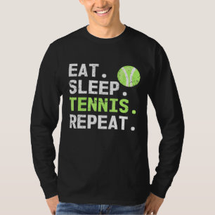 T-shirt Mangez Sleep Tennis Répétez Tennis Player Sports