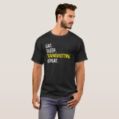 T-shirt Mangez Sleep Train repérant Répéter Train Spotter  (Devant entier)