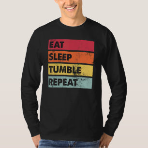T-shirt Mangez Sleep Tumble Répétez Tumbling Gymnast Girls