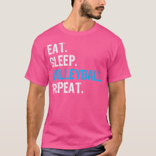 T-shirt Mangez Sleep Volleyball Répéter Funny Volleyball P