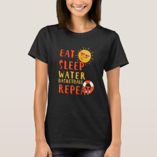 T-shirt Mangez Sleep Water Basketball Répéter Water Basket