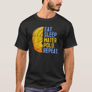 T-shirt Mangez Sleep Water Polo Répéter Natation Sport Hum