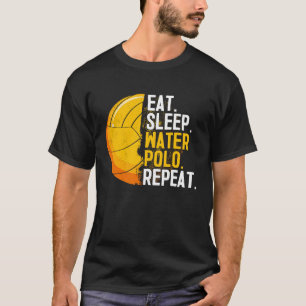 T-shirt Mangez Sleep Water Polo Répéter Natation Sport Hum