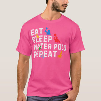 T-shirt Mangez Sleep Water Polo Répéter Water Polo Jeu