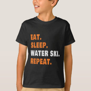 T-shirt Mangez Sleep Water Ski Répéter