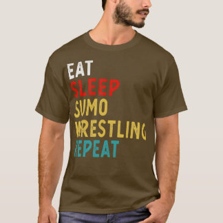 T-shirt Mangez Somme de sommeil lutte Répétez l'idée de jo