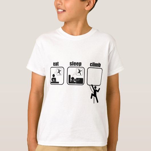 T-shirt Mangez. Sommeil. Montée (Devant)