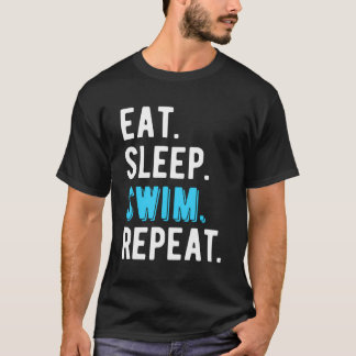 T-shirt Mangez Sommeil nage nage Cool nage drôle Cadeau