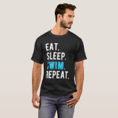 T-shirt Mangez Sommeil nage nage Cool nage drôle Cadeau (Devant entier)