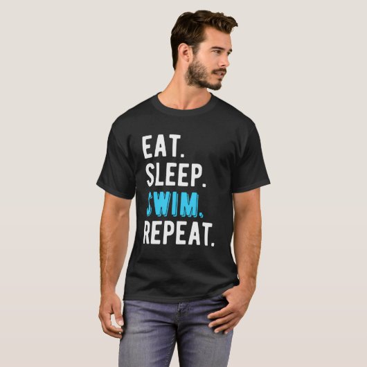 T-shirt Mangez Sommeil nage nage Cool nage drôle Cadeau (Devant entier)
