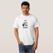 T-shirt Mangez. Sommeil. Pwn. Répétition (Devant entier)