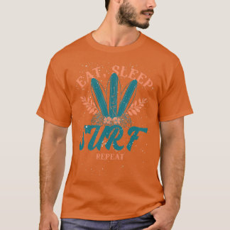 T-shirt Mangez Surf de sommeil Répéter T 1