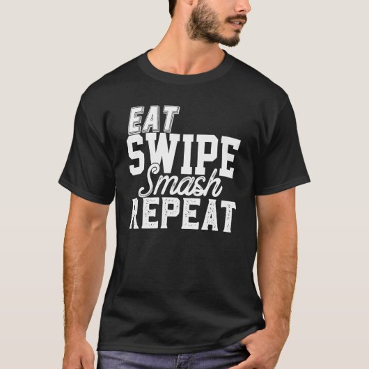 T-shirt Mangez Swipe Smash en ligne à une seule date Py Fr (Devant)