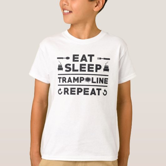 T-shirt Mangez Trampoline de sommeil Répéter Trampoline Gy (Devant)