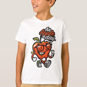 T-shirt Mangez une pomme par jour