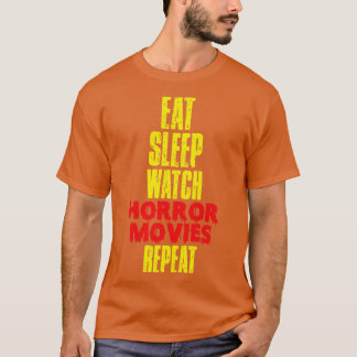 T-shirt Mangez Veille de sommeil Horreur Répéter