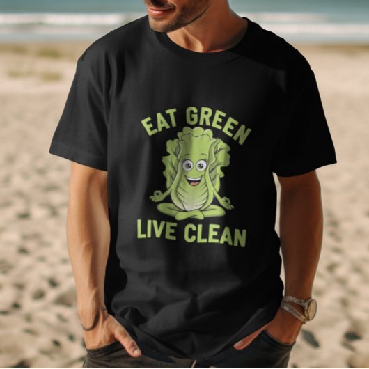 T-shirt Mangez vert, vivez propre