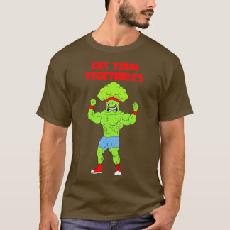 T-shirt Mangez vos légumes Brocoli Poids Gym Str