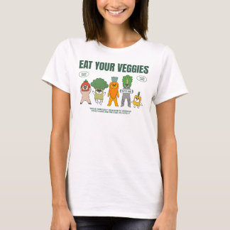 T-shirt Mangez Vos Légumes Chat Drôle