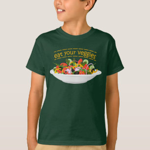 T-shirt Mangez vos Légumes Citer salade fraîche mélange bo