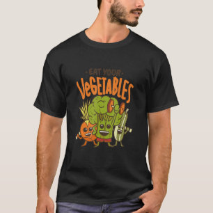 T-shirt Mangez Vos Légumes Fitness Workout Végétalien Végé