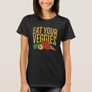 T-shirt Mangez Vos Légumes - Légume - Drôle Veganuary Végé