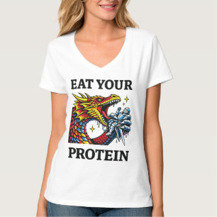 T-shirt Mangez vos Protéines – Chevalier Épique Mangeant u