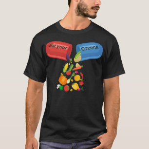 T-shirt Mangez vos verts Veggie Pill Nutrition Alimentatio
