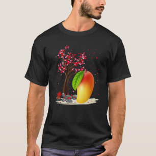 T-shirt Mango Amant Fruit Funny Coeur Arbre Mango Valentin