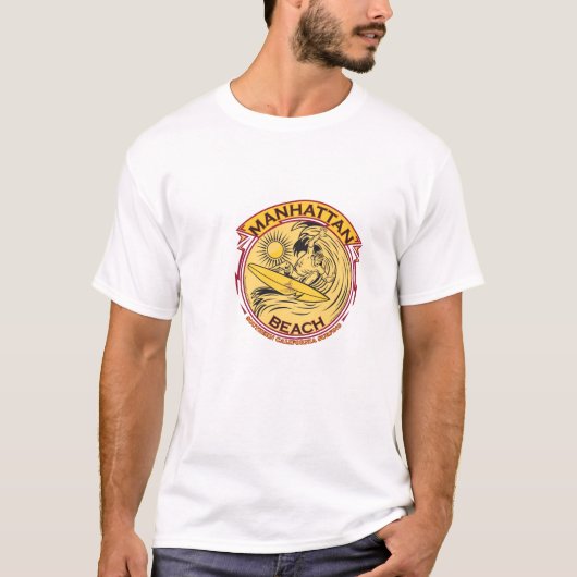 T-SHIRT MANHATTAN BEACH LA CALIFORNIE (Devant)