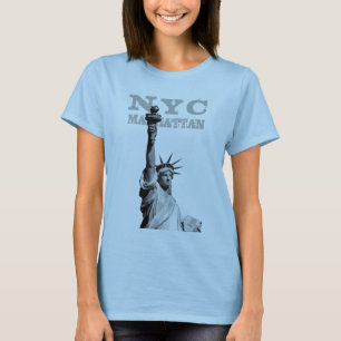 T-shirt Manhattan New York City Nyc Liberty Statue Femmes