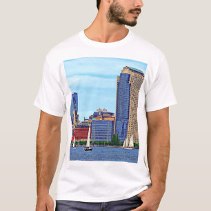 T-shirt Manhattan NY - Trois Bateaux De Manhattan Skyline