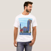 T-shirt Manhattan NY - Trois Bateaux De Manhattan Skyline (Devant entier)