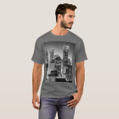 T-shirt Manhattan Under the Stars en noir et blanc (Devant entier)
