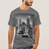 T-shirt Manhattan Under the Stars en noir et blanc (Devant)
