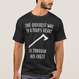 T-shirt Manière au coeur Viking drôle d'un homme médié