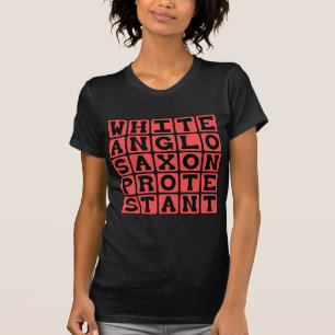 T-shirt Manifestant anglo-saxon blanc, WASP