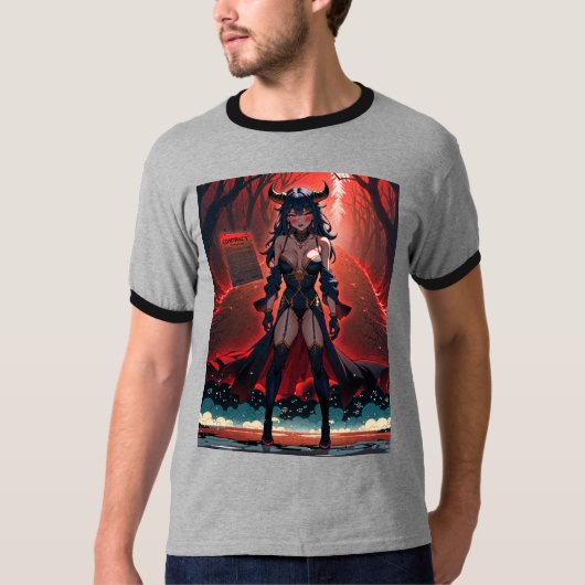 T-shirt Manifestation avec contact à Crossroads, Anime Dem (Devant)